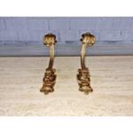 Vintage French Polished Brass Coat Hangers - a Pair