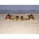 Vintage French Polished Brass Coat Hangers - a Pair