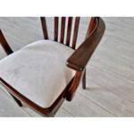 Vintage French Dining Armchairs Reupholstered - Set of 5
