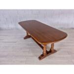 Vintage French Farmhouse Solid Wood Trestle Dining Table