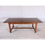 Vintage Dutch Farmhouse Solid Wood Trestle Dining Table