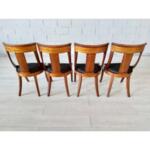 Set of 4 French Art Deco Dining Chairs 1950s in Th Style of Maurice Dufrene