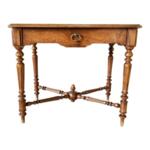 French Antique Oak Console Table With Drawer