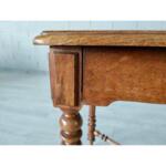 French Antique Oak Console Table With Drawer