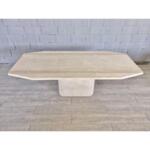 Vintage Mid Century Modern Travertine Dining Table Willy Rizzo Style