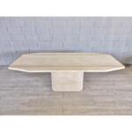 Vintage Mid Century Modern Travertine Dining Table Willy Rizzo Style