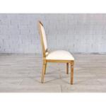 Vintissimo Vintage Square Back Louis XVI Style Dining Chairs Reupholstered - Set of 4