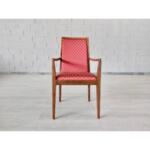 Rare Danish Vintage Mid Century Modern Style Armchairs Original Silk Upholstery - Set of 10