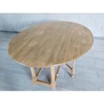 Vintage French Oak Gate Leg Drop-Leaf Table