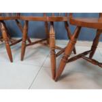 French Windsor Pine Kitchen Dining Chairs - Set of 6