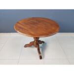 French Vintage Tilt Top Round Breakfast Dining Table