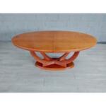 French Art Deco Extendable Dining Table 1970s