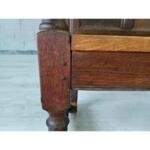 Antique Jacobean Style Hand-Carved Oak Bench 18c