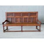 Antique Jacobean Style Hand-Carved Oak Bench 18c
