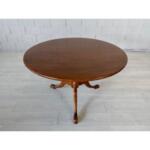 French Vintage Tilt Top Round Breakfast Dining Table