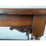 Vintage Solid French Oak Harvest Trestle Dining Table