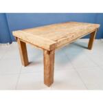 Massive Rustic and Long Reclaimed Teak Dining Table