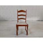 Vintage French Ladder Back Dining Chairs - Set of 12