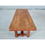 Solid French Massive Heavy Oak Monastery Trestle Coffee Table