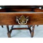 Antique Dutch Oak Gate Leg Drop-Leaf Dining Table