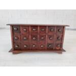 Vintage Apothecary Cabinet With 18 Drawers Wood Storage Chest