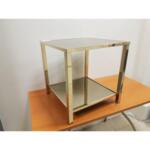 Vintage Chrome & Gold-Plated Coffee Table From Belgo Chrome