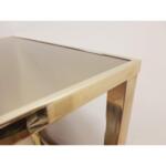 Vintage Chrome & Gold-Plated Coffee Table From Belgo Chrome