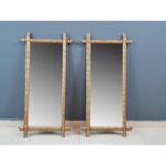 Antique French Art Deco Wall Mirrors With Giltwood Frame Circa 1920 - a Pair