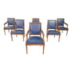 Louis XVI Leather Top Chairs - Set of 6