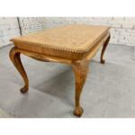 Louis XV Style Oak Parquetry Hand-Carved Dining Table