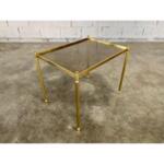 Brass and Smoked Glass Side Table