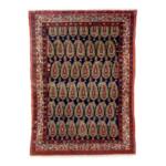 Antique Persian Malayer Handwoven Fine Wool Rug Boteh Pattern