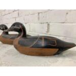 Vintage James Haddon Wood Duck Decoys - a Pair