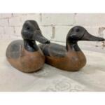 Vintage James Haddon Wood Duck Decoys - a Pair