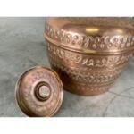 Vintage Copper Kettle Intricate Hand Hammered Design
