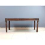 Vintage Colonial Style Exotic Wood Rustic Dining Table