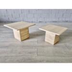 Vintage Mid Century Modern Travertine Coffee Table Willy Rizzo Style