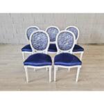 Set of 5 Vintissimo Designed Vintage French Louis XVI Medallion Dining Chairs - Limited 1 of 3 Sets
