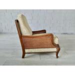 Vintage French Caned Louis XV Style Armchairs - a Pair