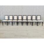 Vintissimo Designed Neoclassical French Dining Chairs Reupholstered - Set of 8