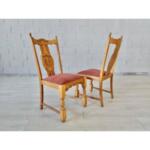 Flemish Oak Hand-Carved Dining Chairs - Set of 6