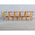 Flemish Oak Hand-Carved Dining Chairs - Set of 6