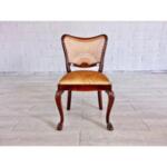 Gorgeous Reupholstered French Louis XV Style Cane Back Dining Chairs Set of 6