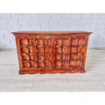 Antique Rajastan Indian Solid Wood Credenza Sideboard