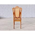 Set of 4 Antique French Renaissance Wood and Cane Hall Dinning Chairs