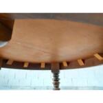 French Antique Solid Oak Round Coffee Table