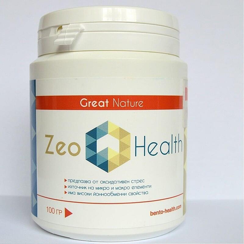 Zeo Health Натурален Пречистен Зеолит на Прах 160g, Бенто Хелт