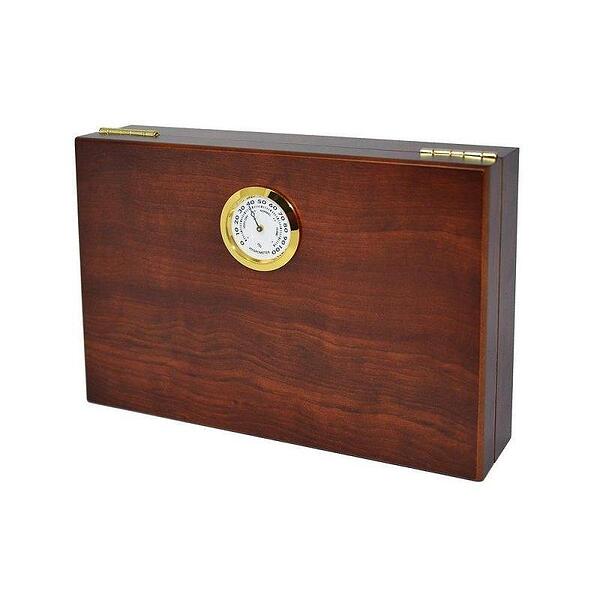 Хумидор Winjet, с овлажнител, до 10 пури, кафяв