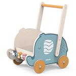 2 в 1 Детска дървена проходилка и количка - Слонче Viga toys