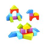 Детска дървена играчка с геометрични блокчета